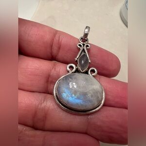 vintage sterling Silver moonstone Pendant